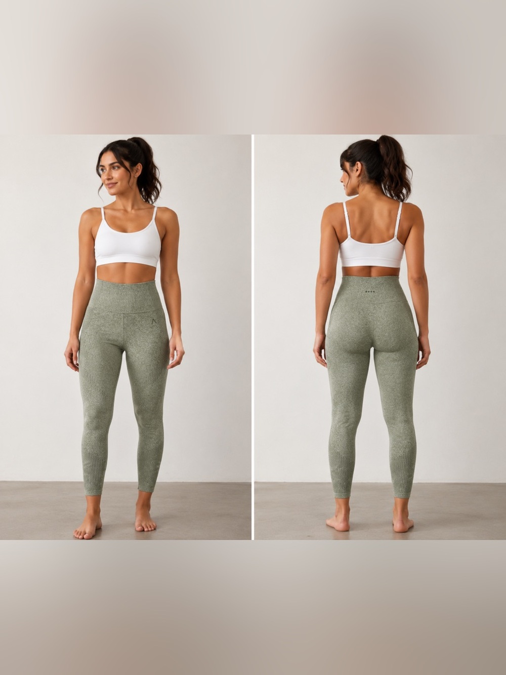 ACTA Women’s Small Sage Green Seamless High Rise Workout Leggings
